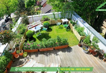 Khung cảnh tuyệt vời giúp bạn thư giãn mà vườn trên sân thượng mang lại