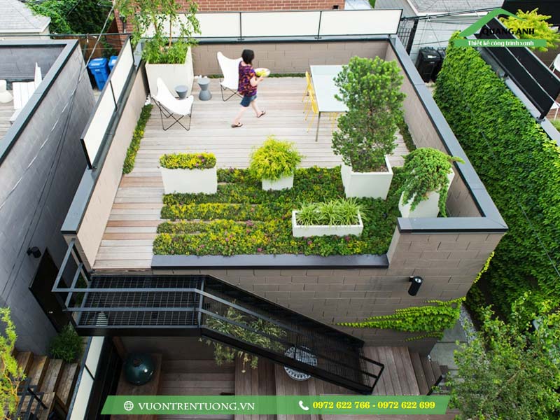 Khung cảnh tuyệt vời giúp bạn thư giãn mà vườn trên sân thượng mang lại